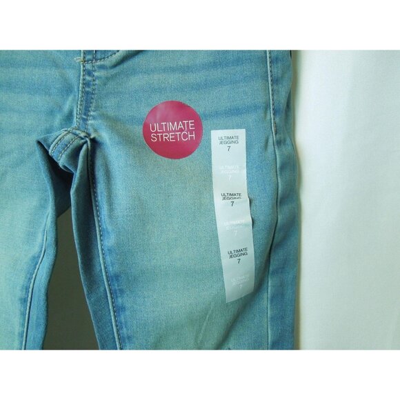 Girls SO Pull-On Ultimate Light Tint Stretch Distressed Jeggings Size 7 - Picture 4 of 11
